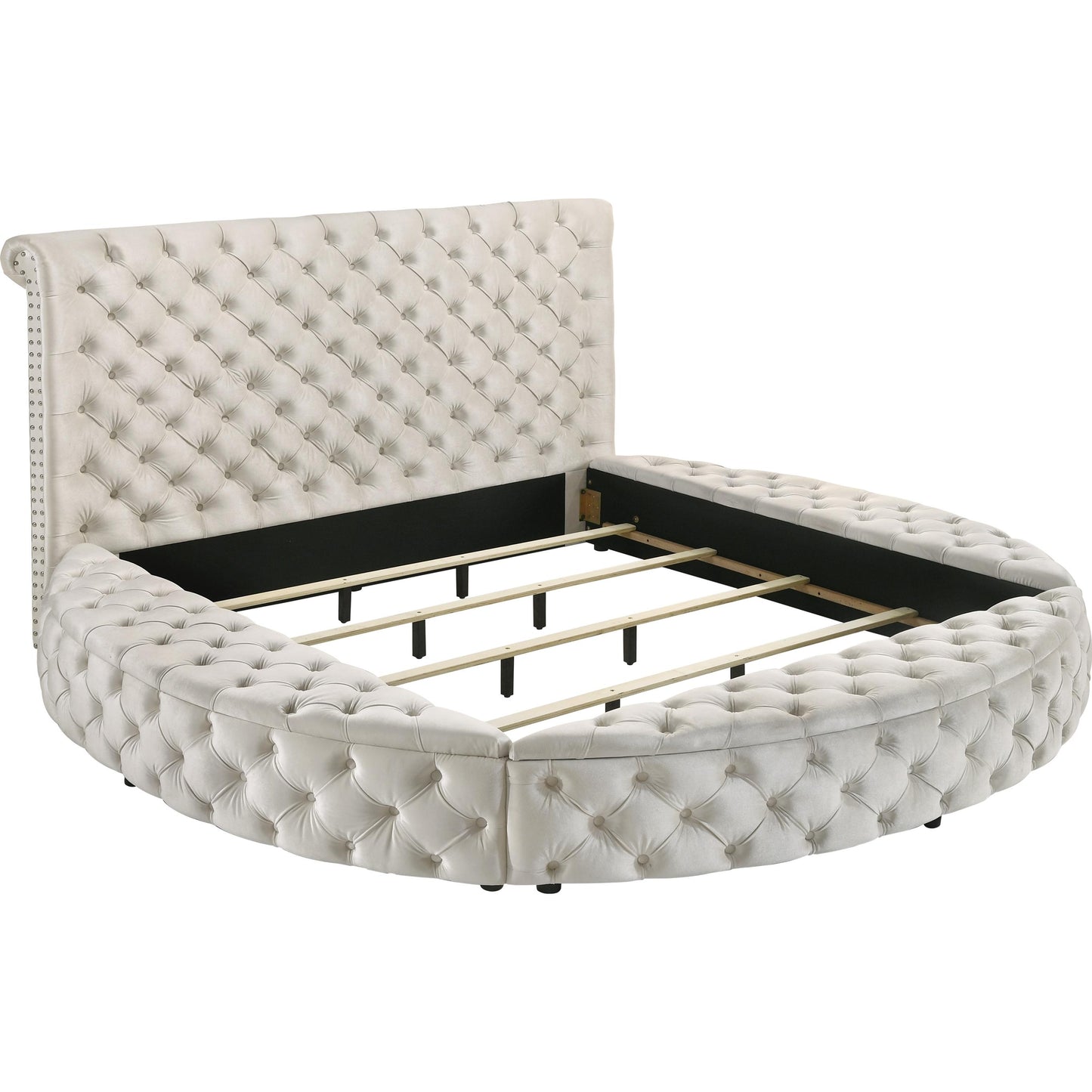 Crown Mark Brigitte 5202IV-Q Queen Bed - Ivory IMAGE 3