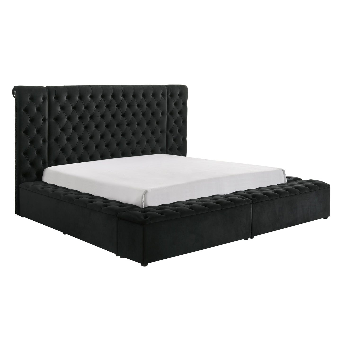 Crown Mark Liliana 5203BK-Q Queen Bed - Black IMAGE 1