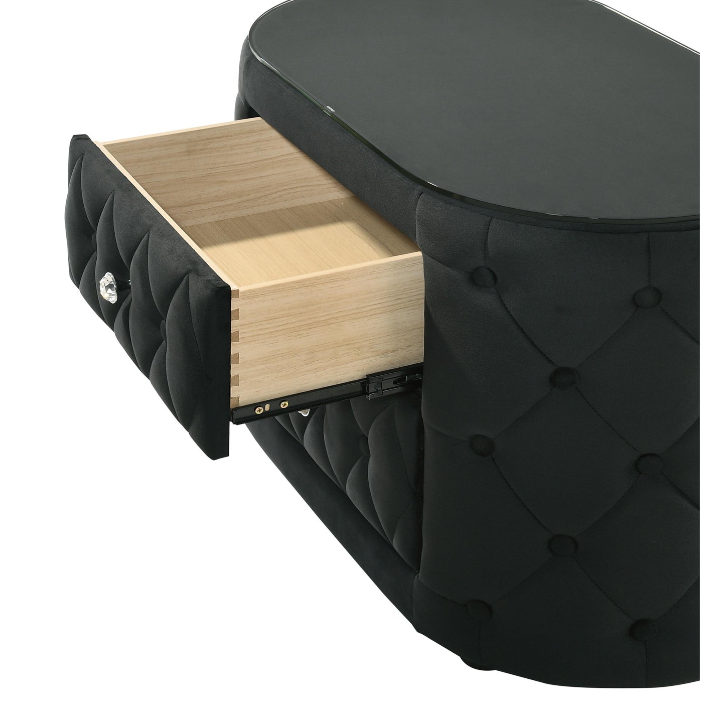 Crown Mark Voltare 5212BK-2 Nightstand - Black IMAGE 4