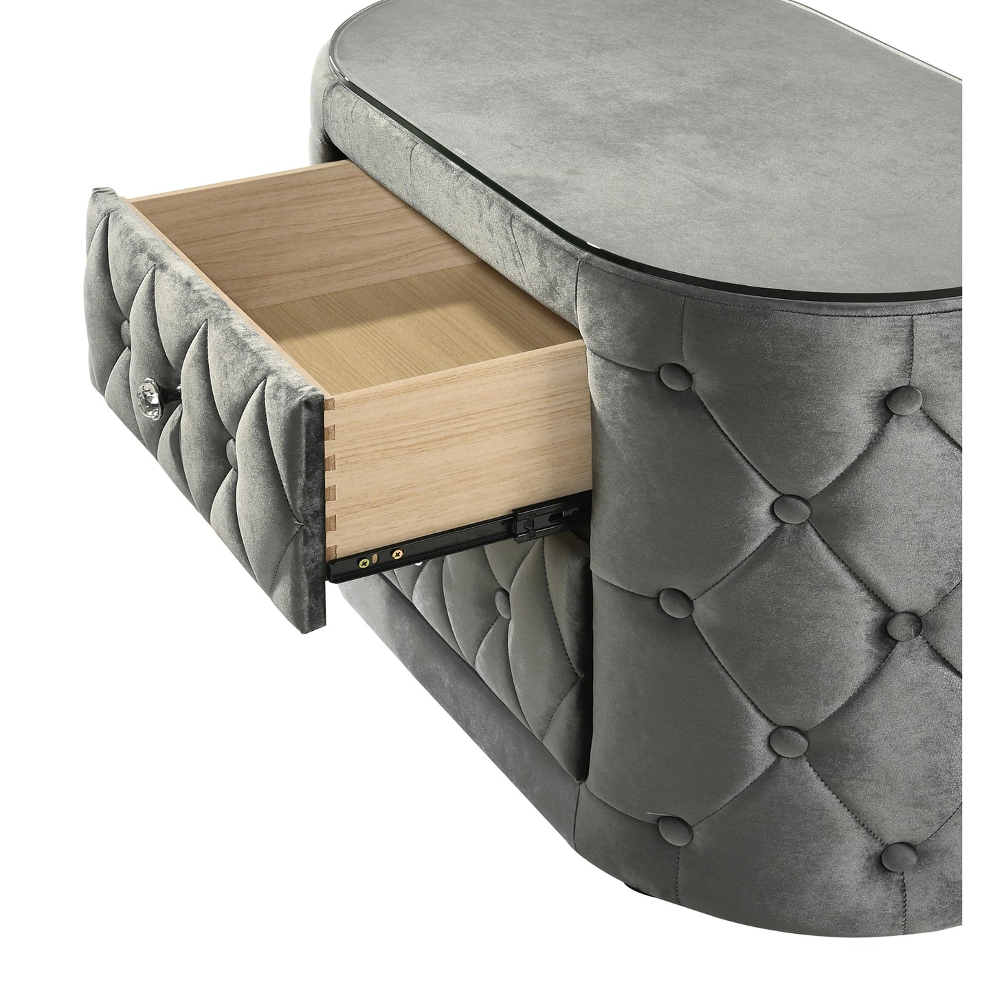 Crown Mark Voltare 5212GY-2 Nightstand - Grey IMAGE 4