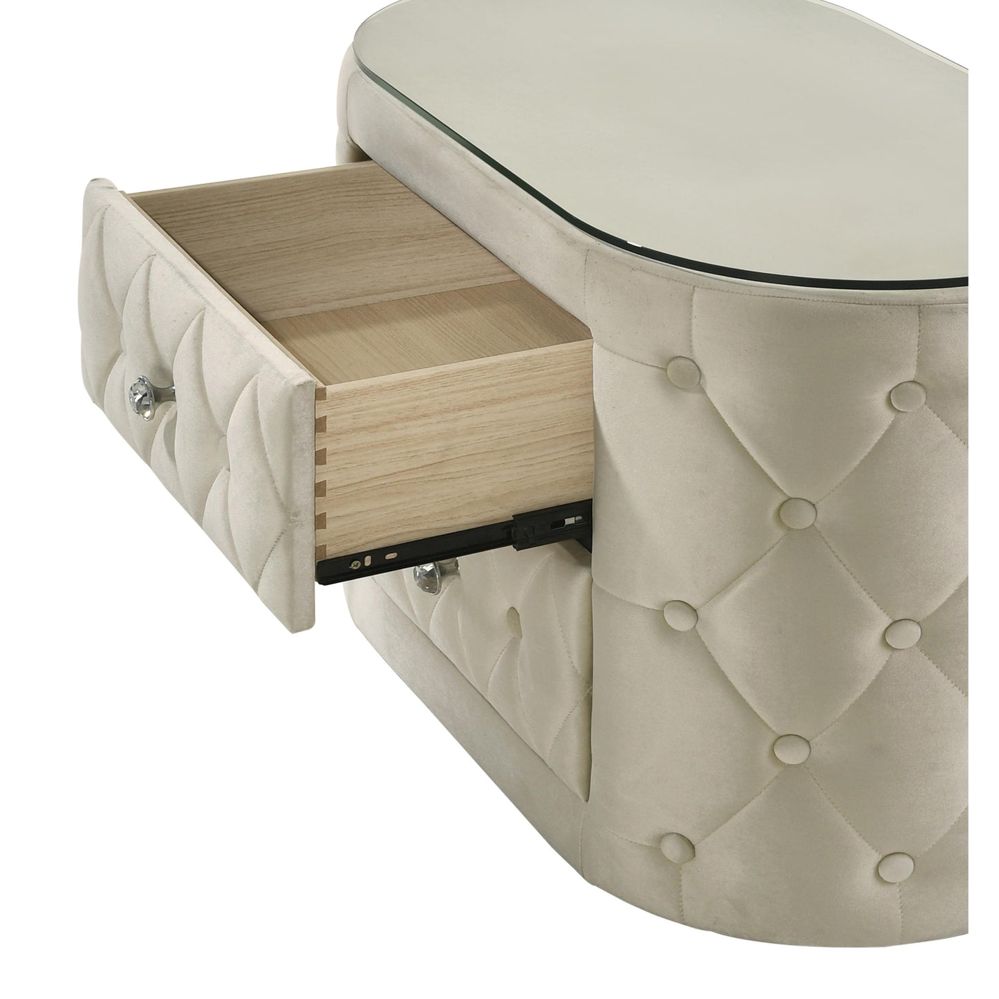 Crown Mark Voltare 5212IV-2 Nightstand - Ivory IMAGE 3