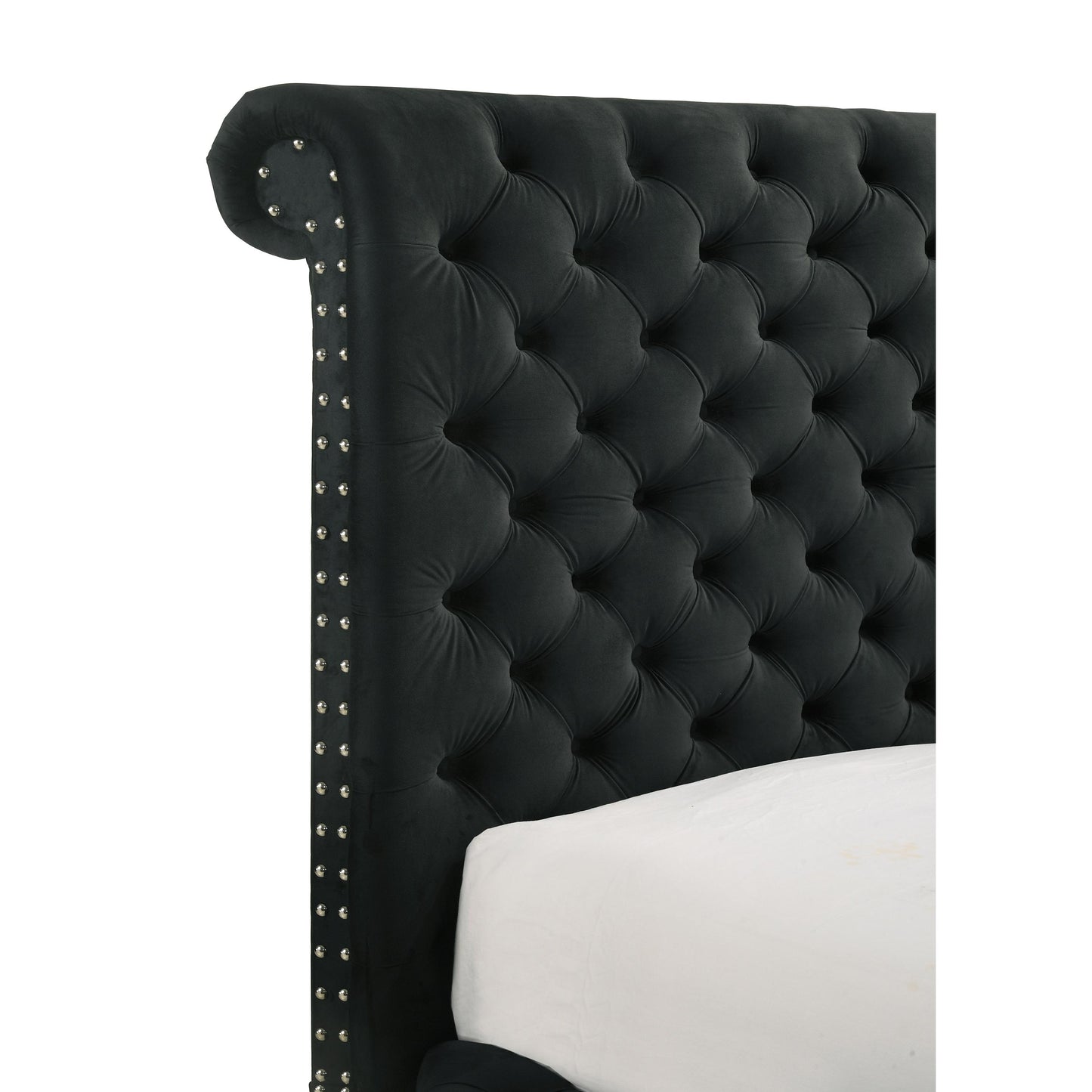 Crown Mark Voltare 5212BK-Q Queen Bed with Fireplace & TV Lift - Black IMAGE 8