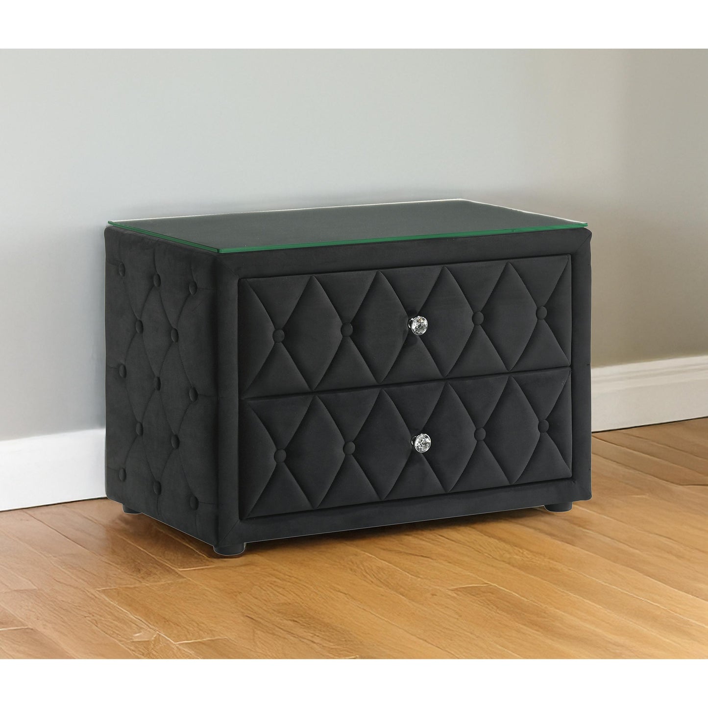 Crown Mark Josephine 5213BK-2 Nightstand - Black IMAGE 2