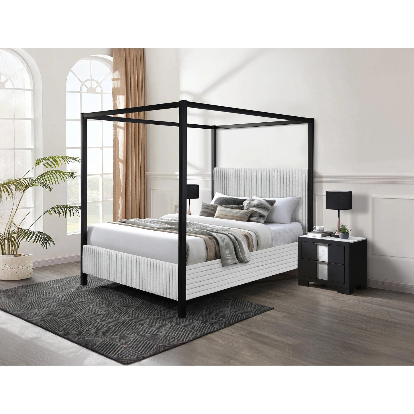 Crown Mark Cora 5262LG-K King Canopy Bed IMAGE 1