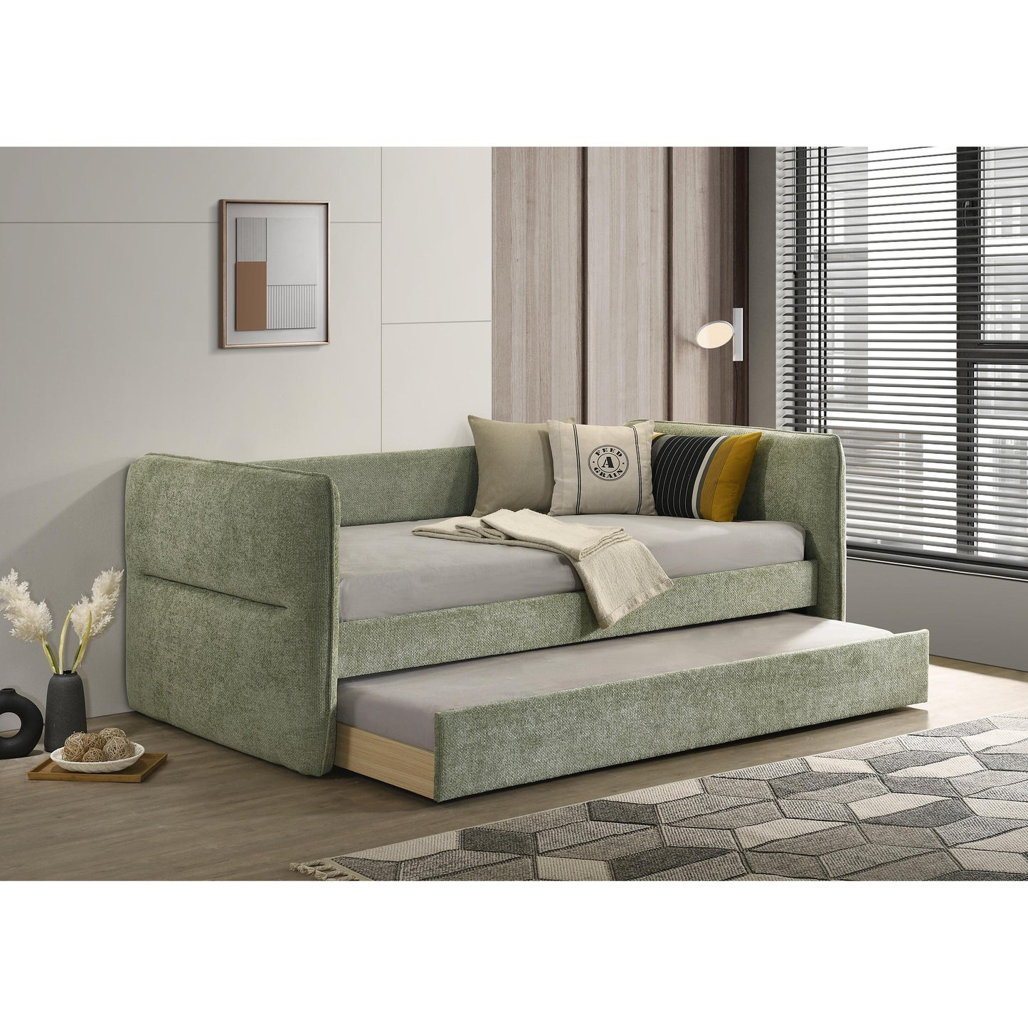 Crown Mark Philipa 5324GR Daybed - Green Tweed IMAGE 2