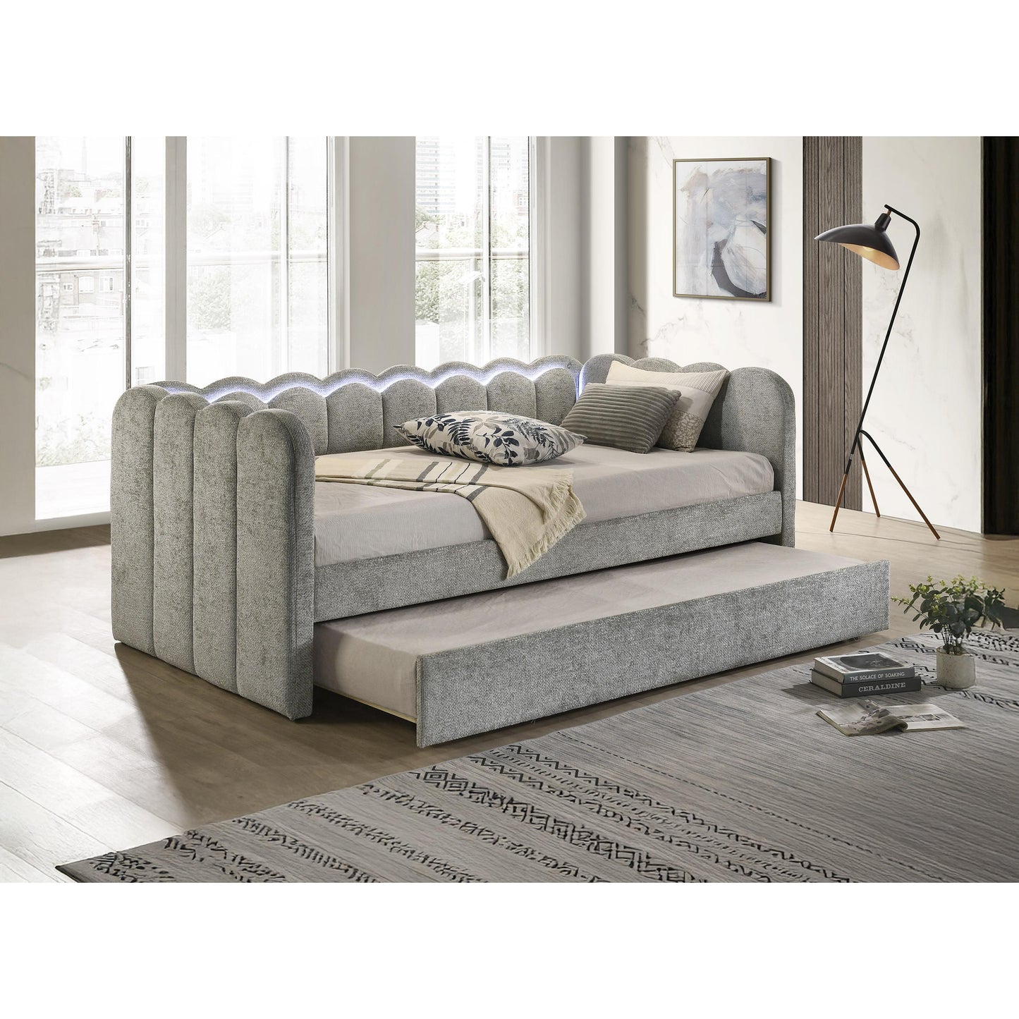 Crown Mark Melody 5328LG Daybed - Light Grey IMAGE 2