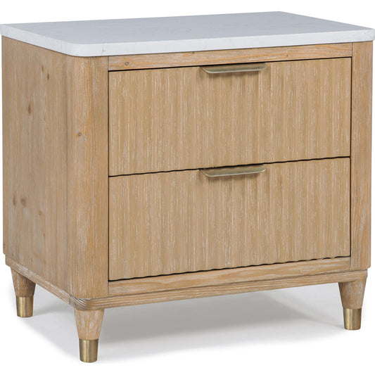 Crown Mark Kara B1450-2 Nightstand - Cerused Natural IMAGE 1