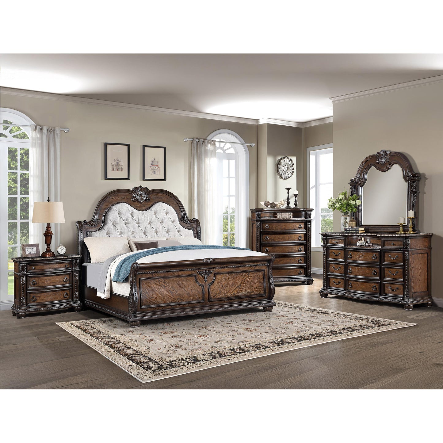 Crown Mark Stanley B1610-11 Dresser Mirror - Coffee Brown IMAGE 3