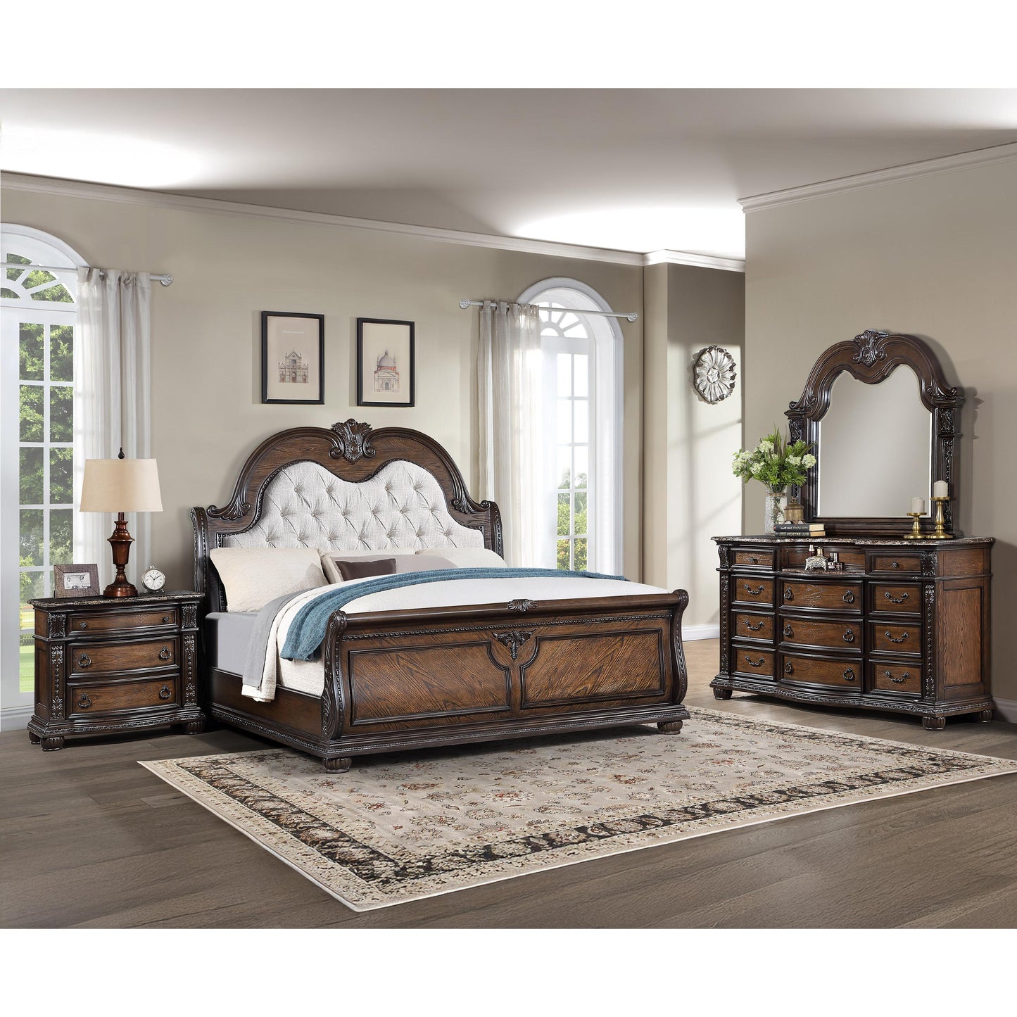 Crown Mark Stanley B1610-11 Dresser Mirror - Coffee Brown IMAGE 4