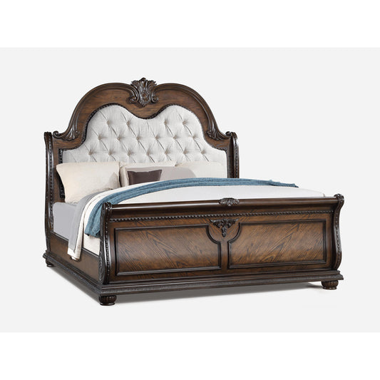 Crown Mark Stanley B1610-K King Bed - Coffee Brown IMAGE 1