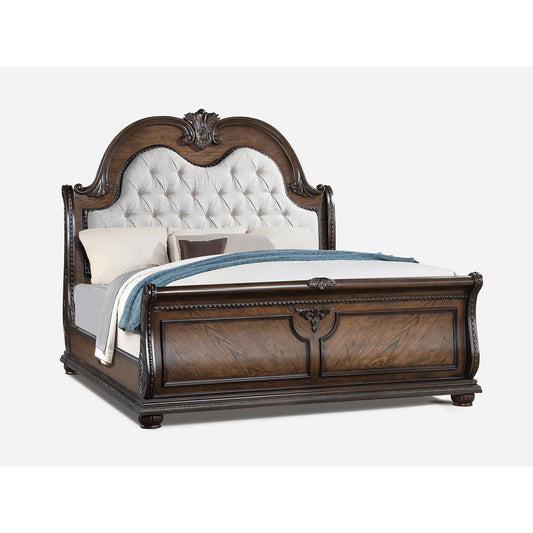 Crown Mark Stanley B1610-Q Queen Bed - Coffee Brown IMAGE 1