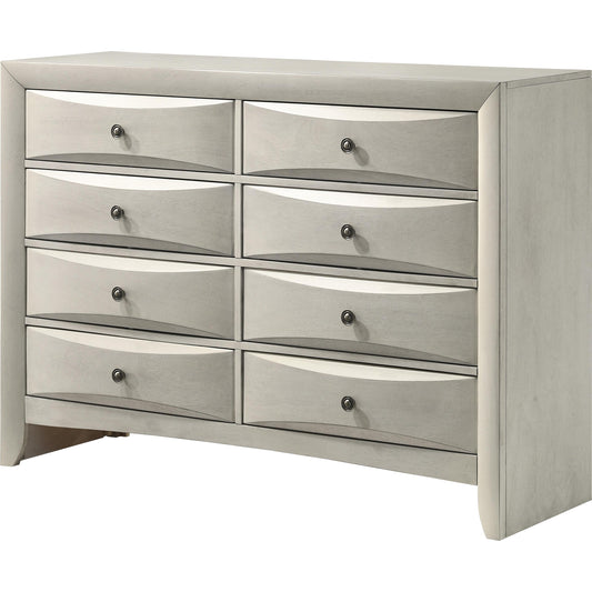 Crown Mark Emily B4255-1 Dresser - White IMAGE 1