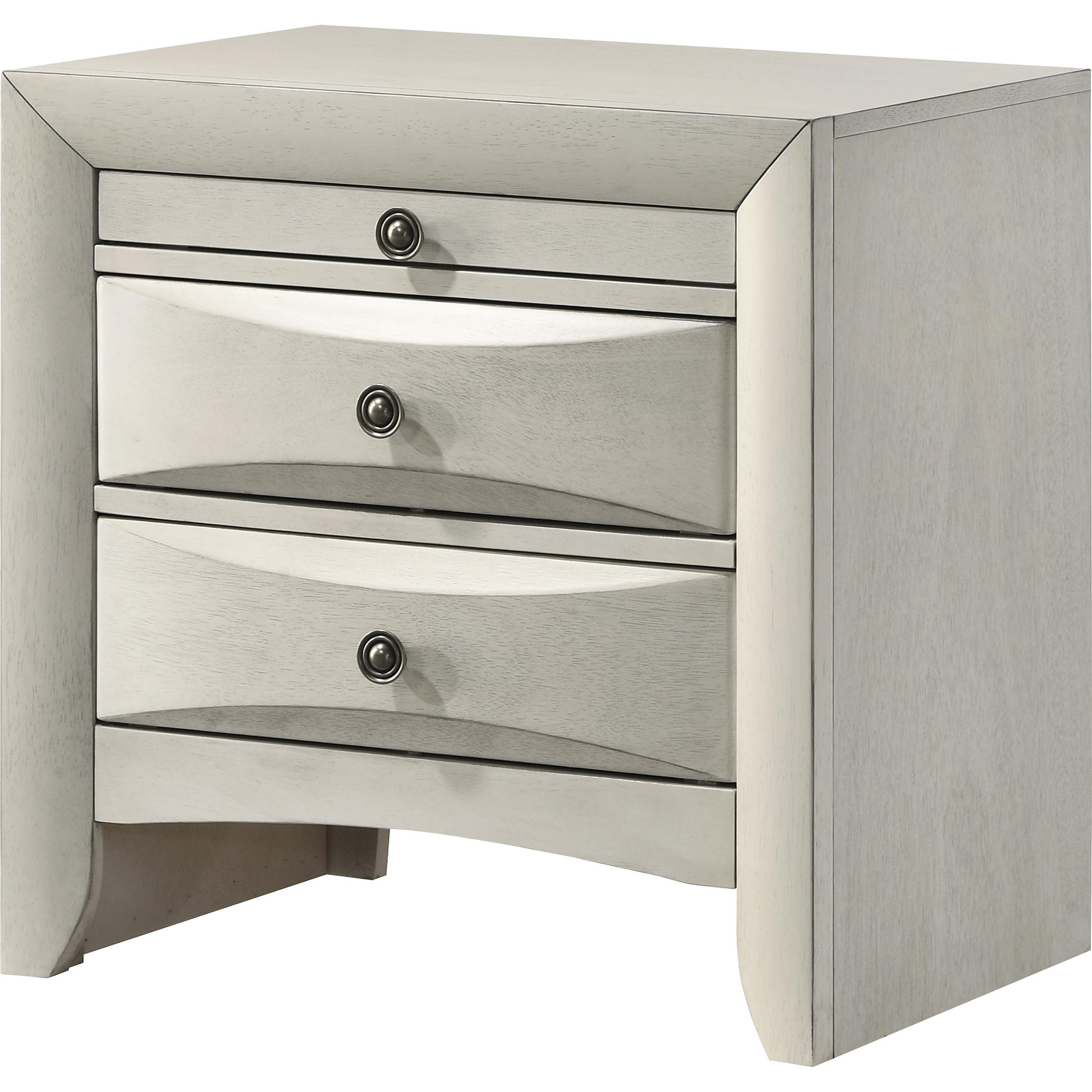 Crown Mark Emily B4255-2 Nightstand - White IMAGE 1