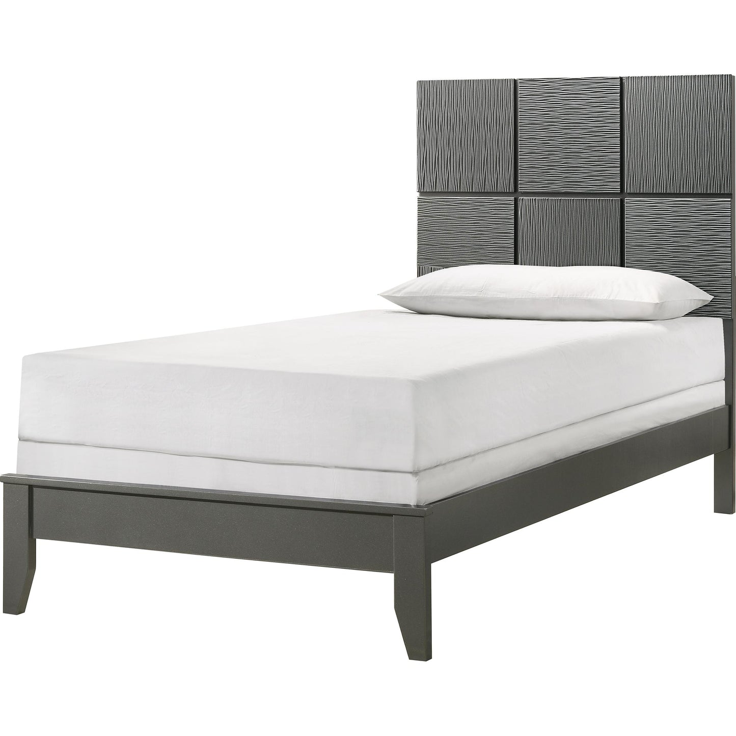 Crown Mark Denker B4715-T Twin Bed - Gunmetal IMAGE 1