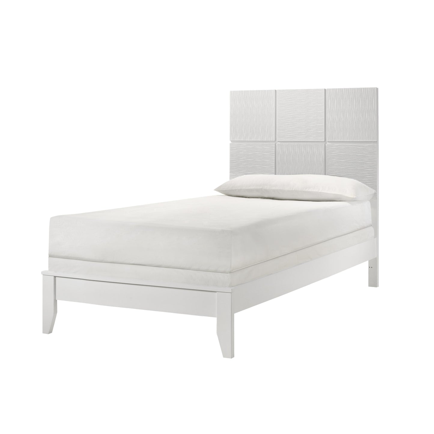Crown Mark Denker B4712-T Twin Bed - White IMAGE 1
