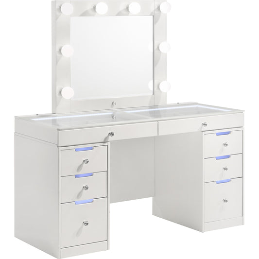 Crown Mark Luxo B4852WHSET Vanity Set - White IMAGE 1