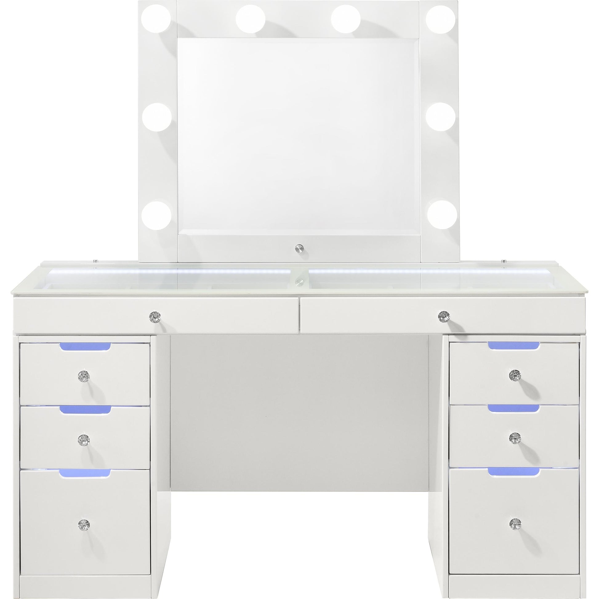 Crown Mark Luxo B4852WHSET Vanity Set - White IMAGE 2