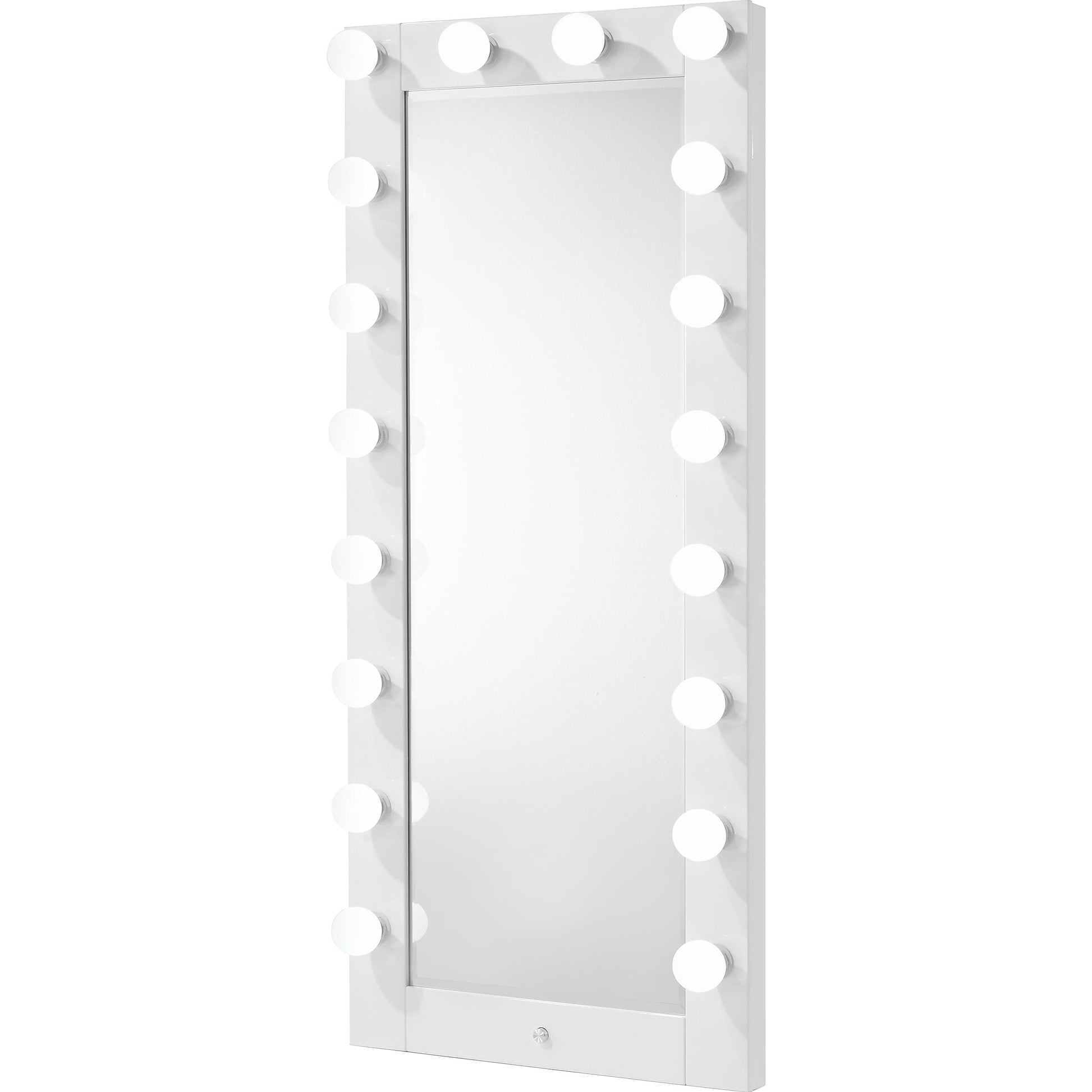 Crown Mark Luxo B4852WH-DB-SET Tall Lighted Vanity with Drawer - White IMAGE 8