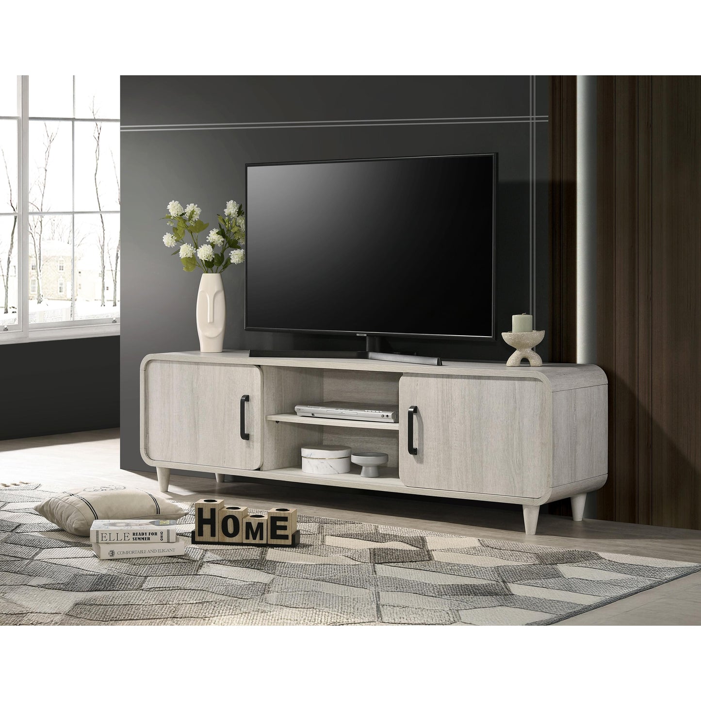 Crown Mark Nyomi B4900-9 TV Stand - White IMAGE 4