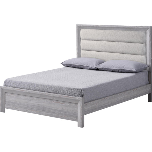 Crown Mark Adelaide B6712-Q Queen Upholstered Bed - Driftwood IMAGE 1