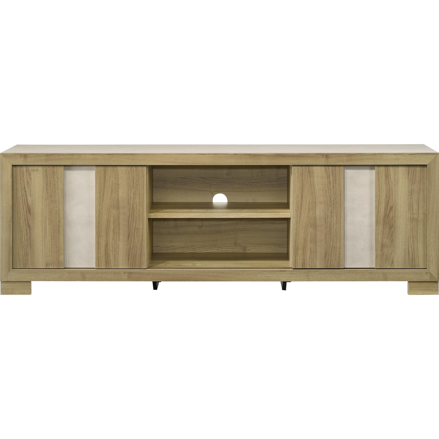 Crown Mark Rangley B6832-99 TV Stand - Driftwood IMAGE 2