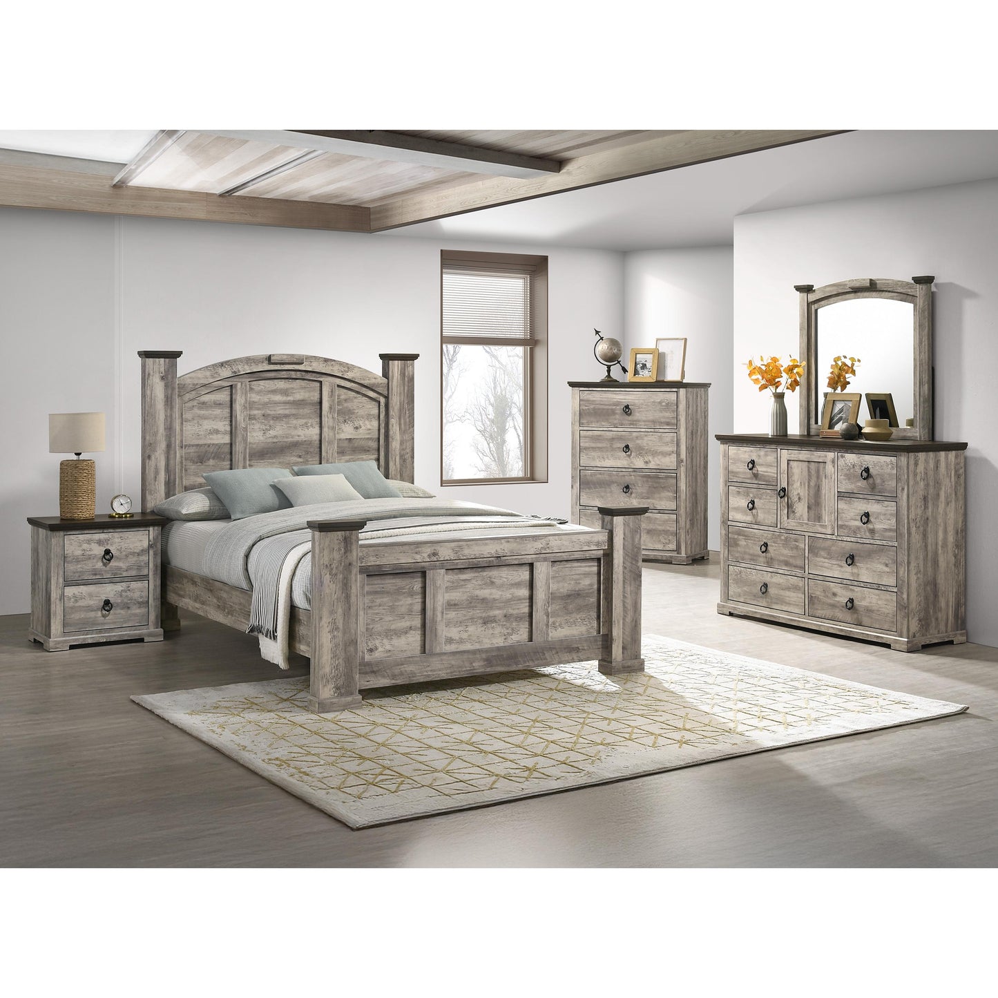 Crown Mark Ella Mae B6840-K King Poster Bed IMAGE 4