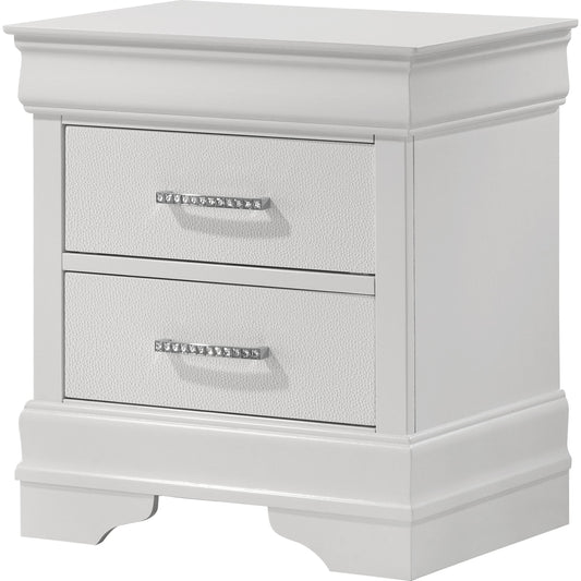 Crown Mark Amalia B6912-2 Nightstand - White IMAGE 1