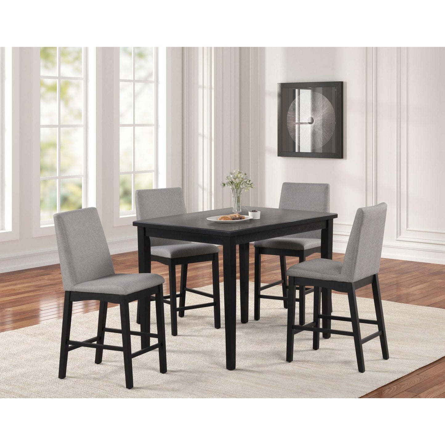 Generation Trade Preston 337225 Pub Stool - Grey/Dark Chocolate IMAGE 2