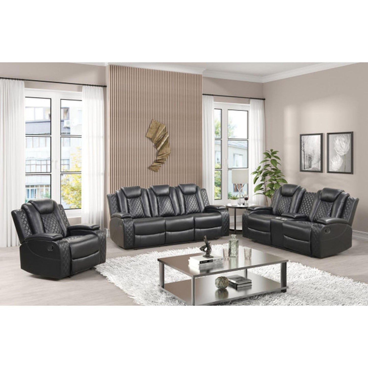 Generation Trade Moonshadow 659222 Recliner - Black IMAGE 2