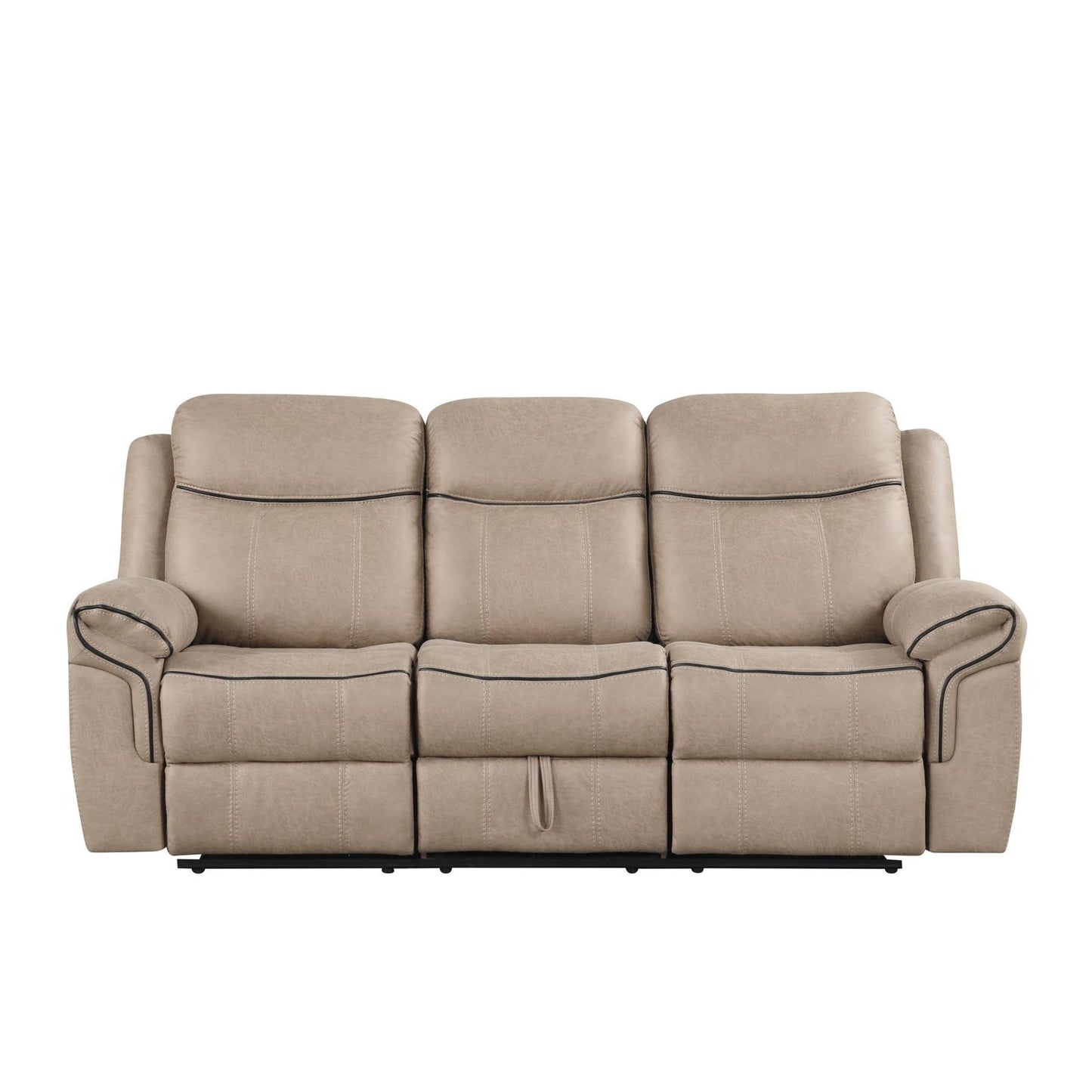 Generation Trade Boulder 689420 Reclining Sofa - Light Brown IMAGE 1