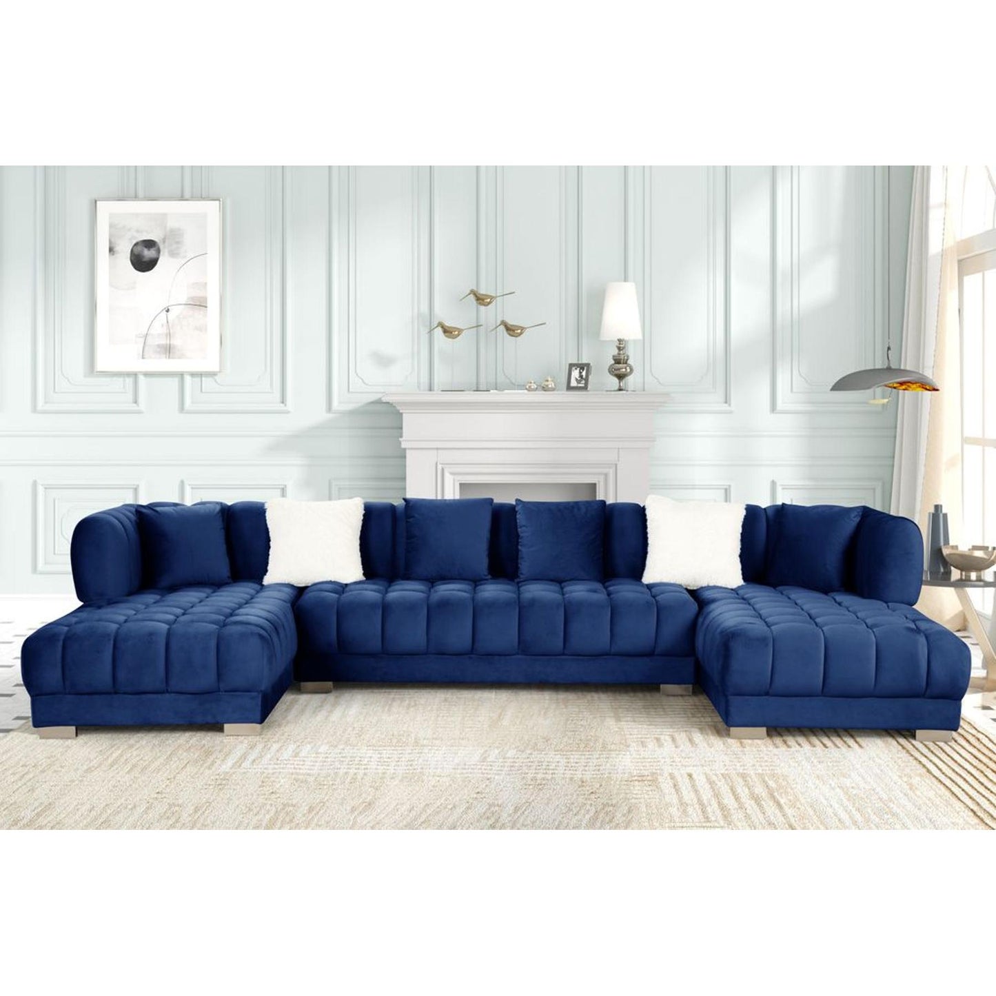 Generation Trade Meridian 583834 Sectional - Blue IMAGE 1