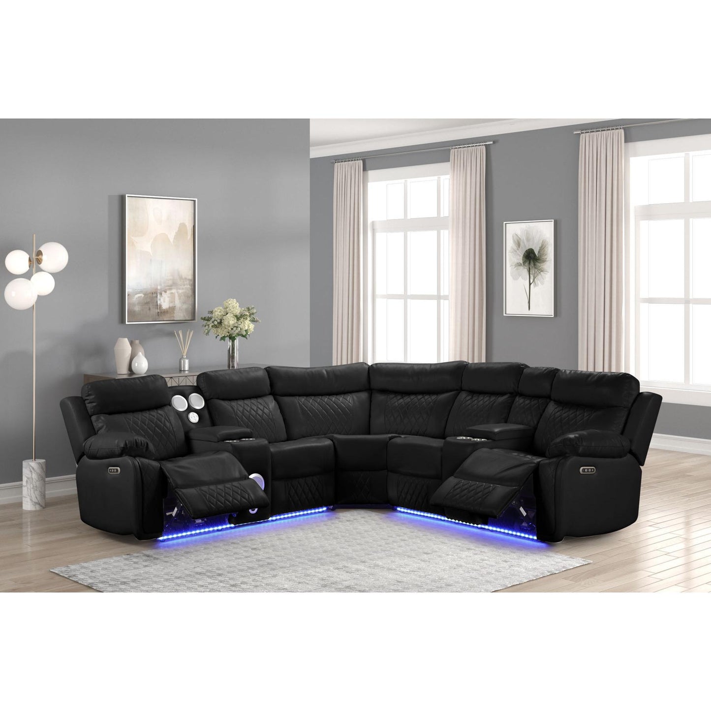 Generation Trade Bravo 650234 Sectional - Black IMAGE 2