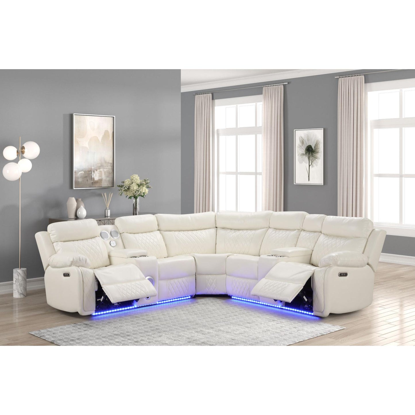 Generation Trade Bravo 650134 Sectional - White IMAGE 2