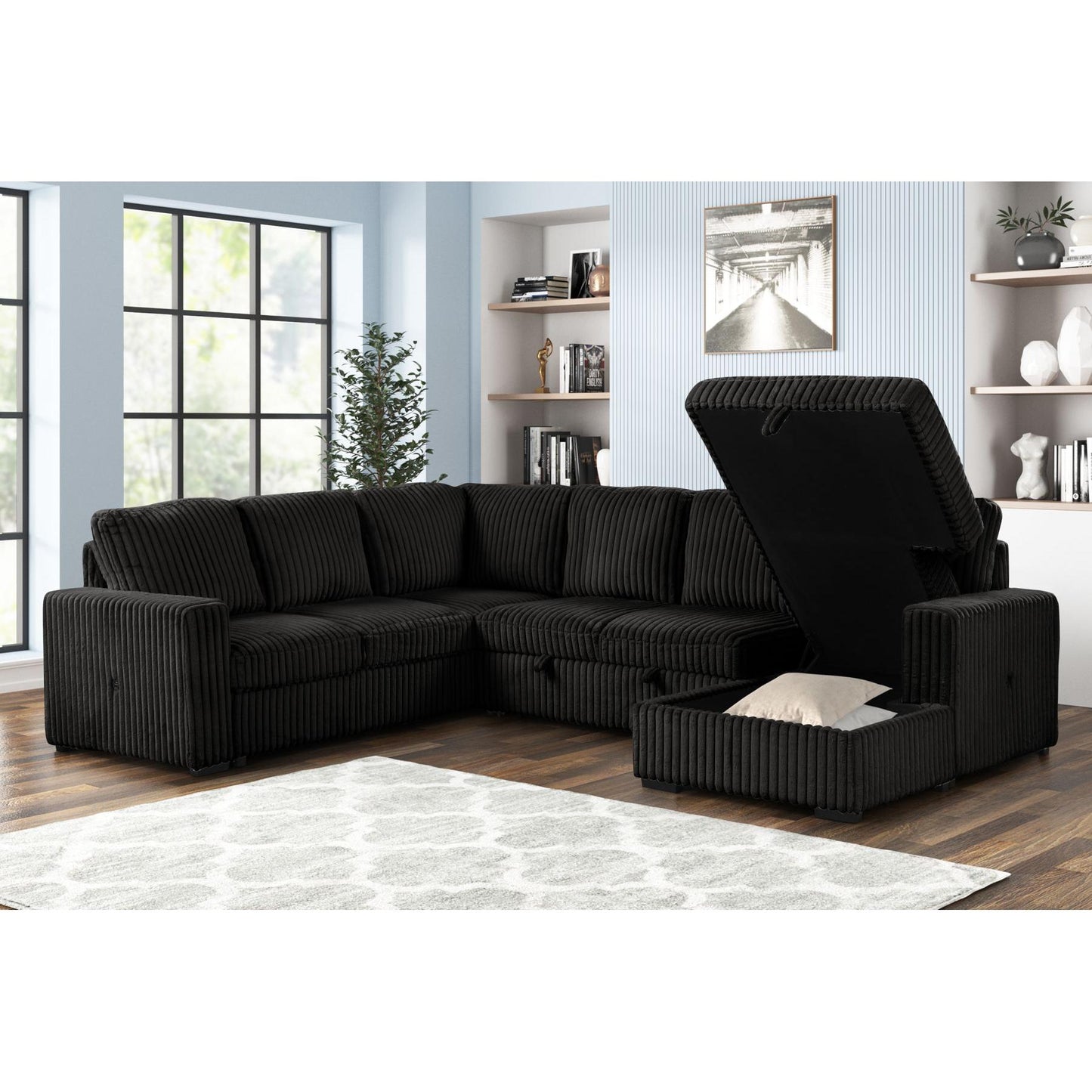 Generation Trade Divine 582233 Sectional - Black IMAGE 2