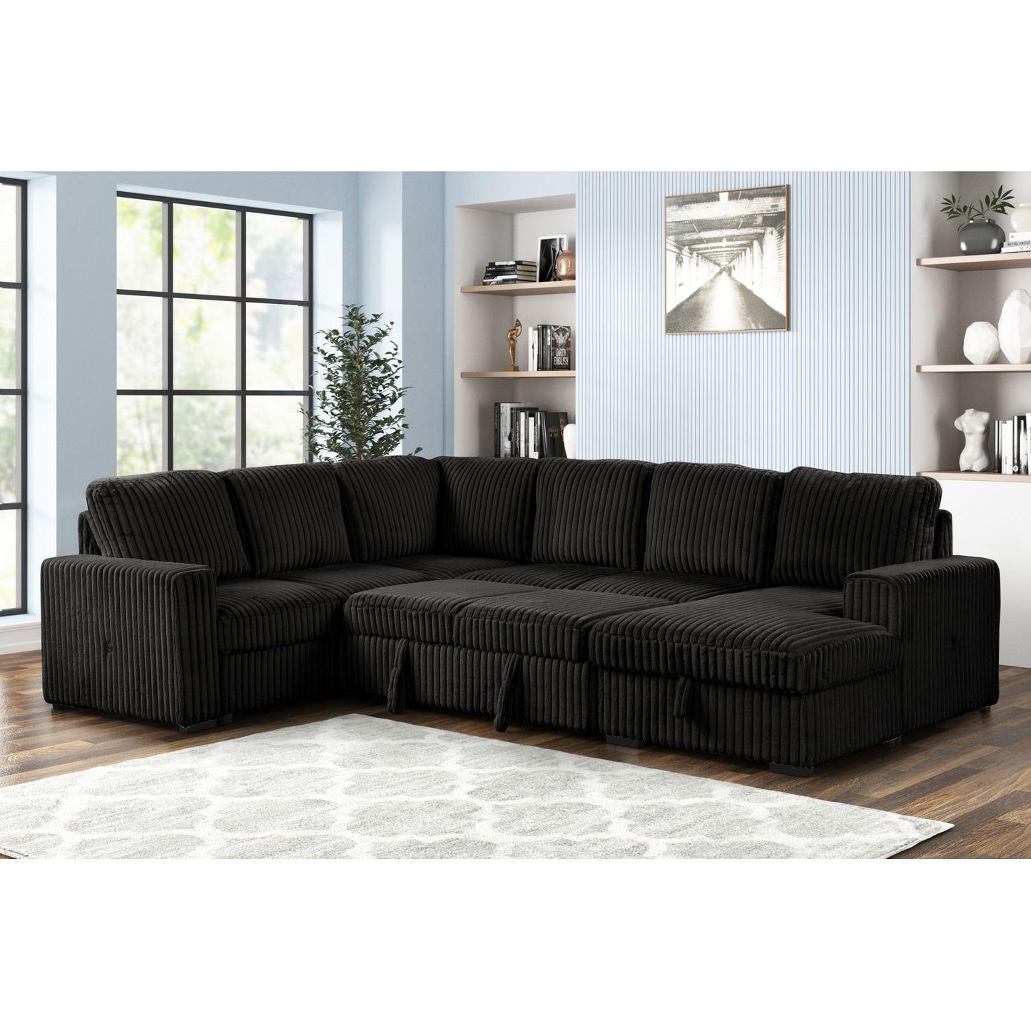 Generation Trade Divine 582233 Sectional - Black IMAGE 3