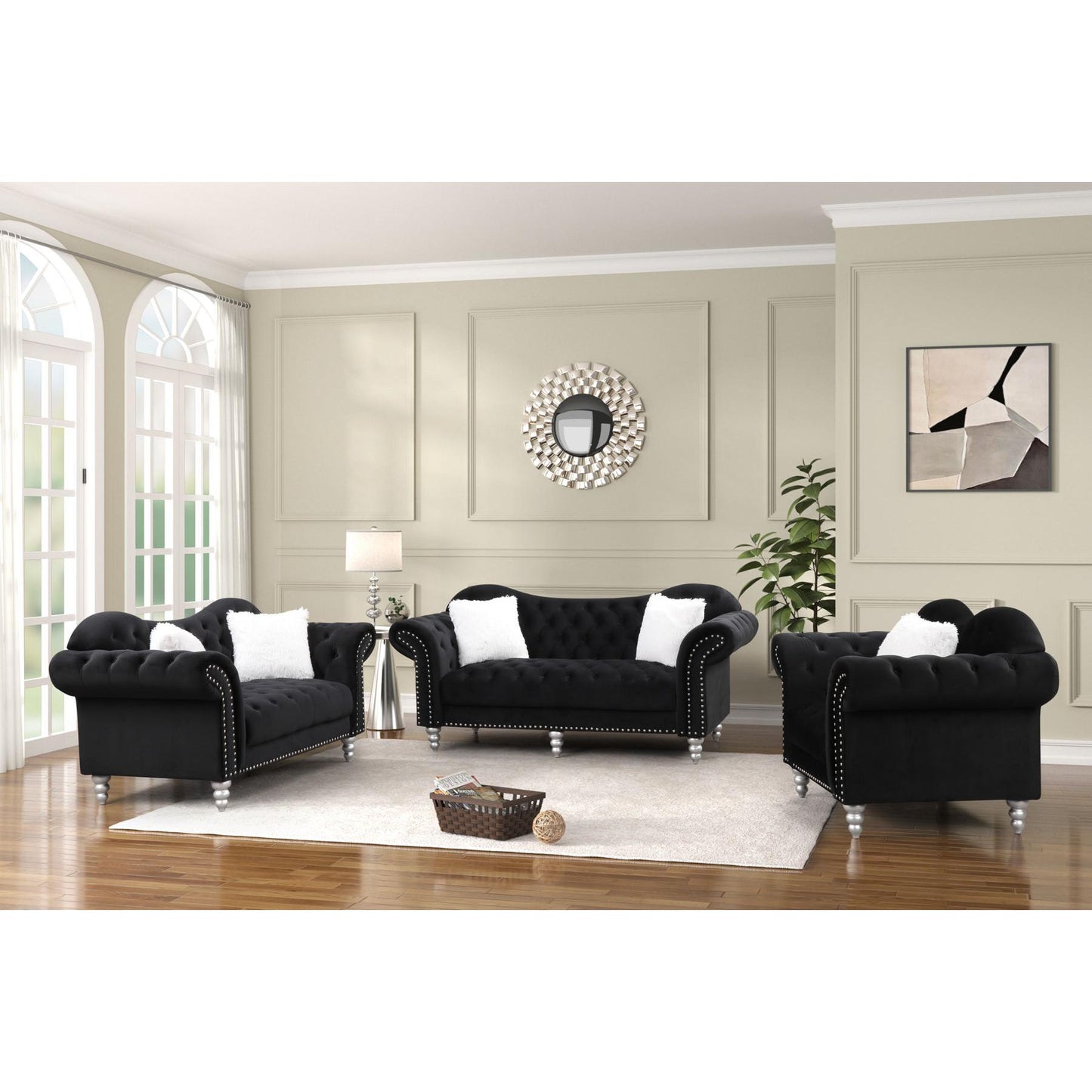 Generation Trade Equinox 588261 Loveseat - Black IMAGE 2