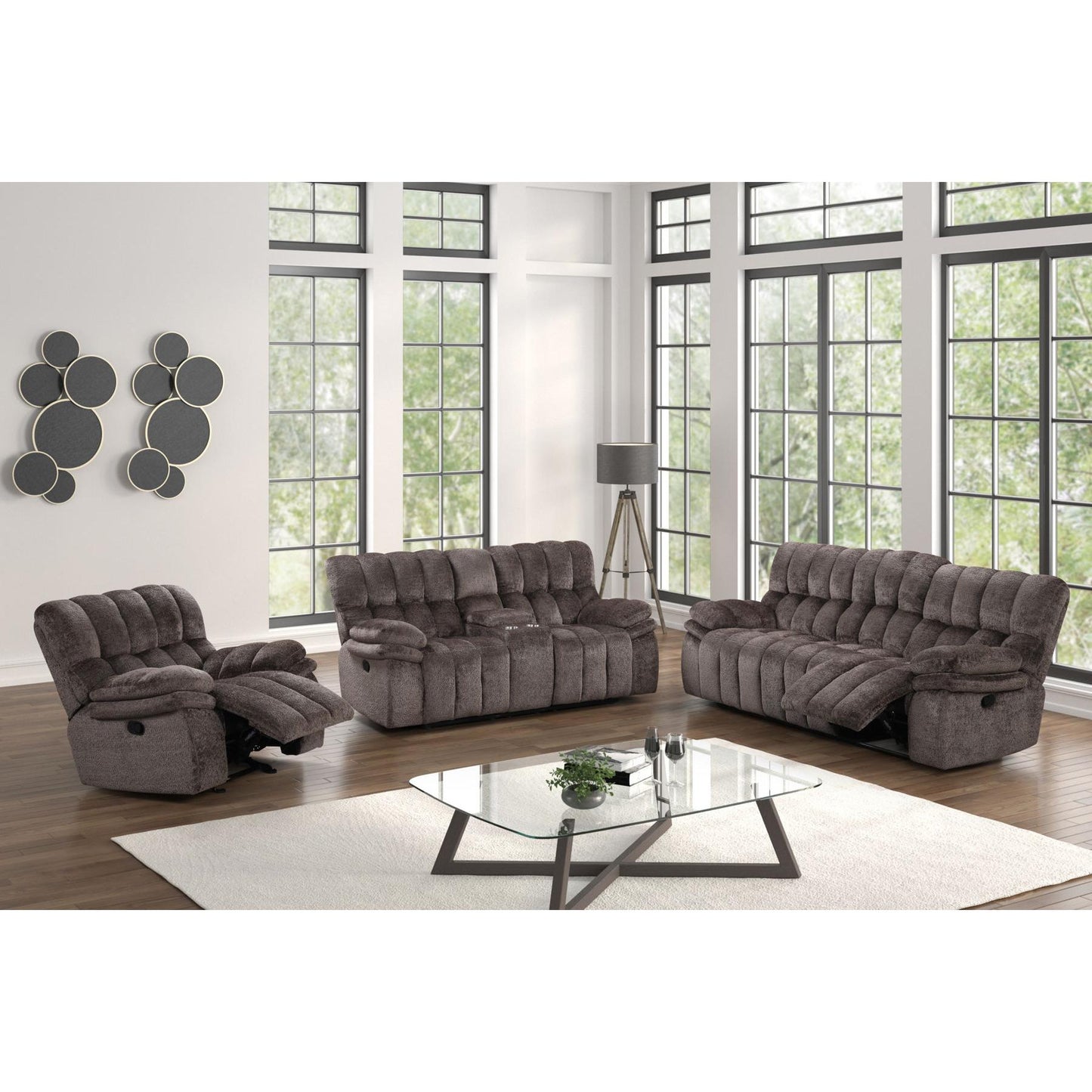 Generation Trade Everest 677342 Glider Recliner - Chocolate IMAGE 2