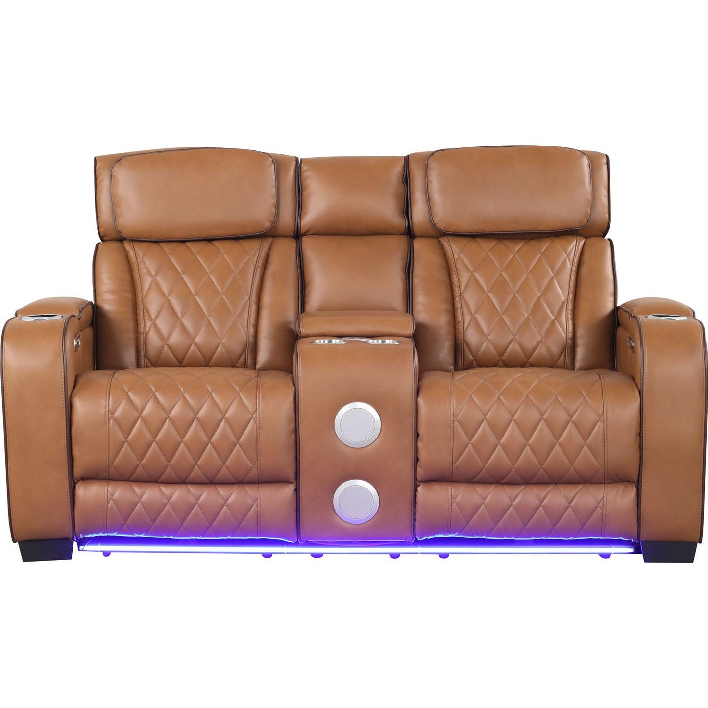 Generation Trade Titan 668391 Power Console Loveseat - Brown IMAGE 2