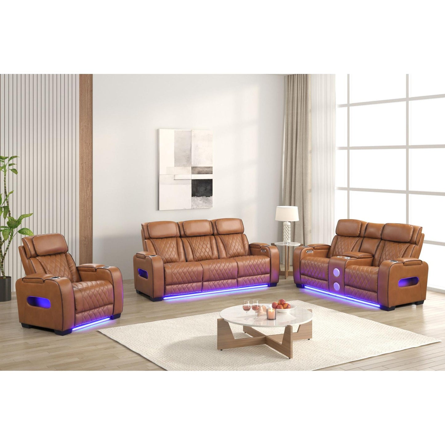 Generation Trade Titan 668390 Power Reclining Sofa - Brown IMAGE 2