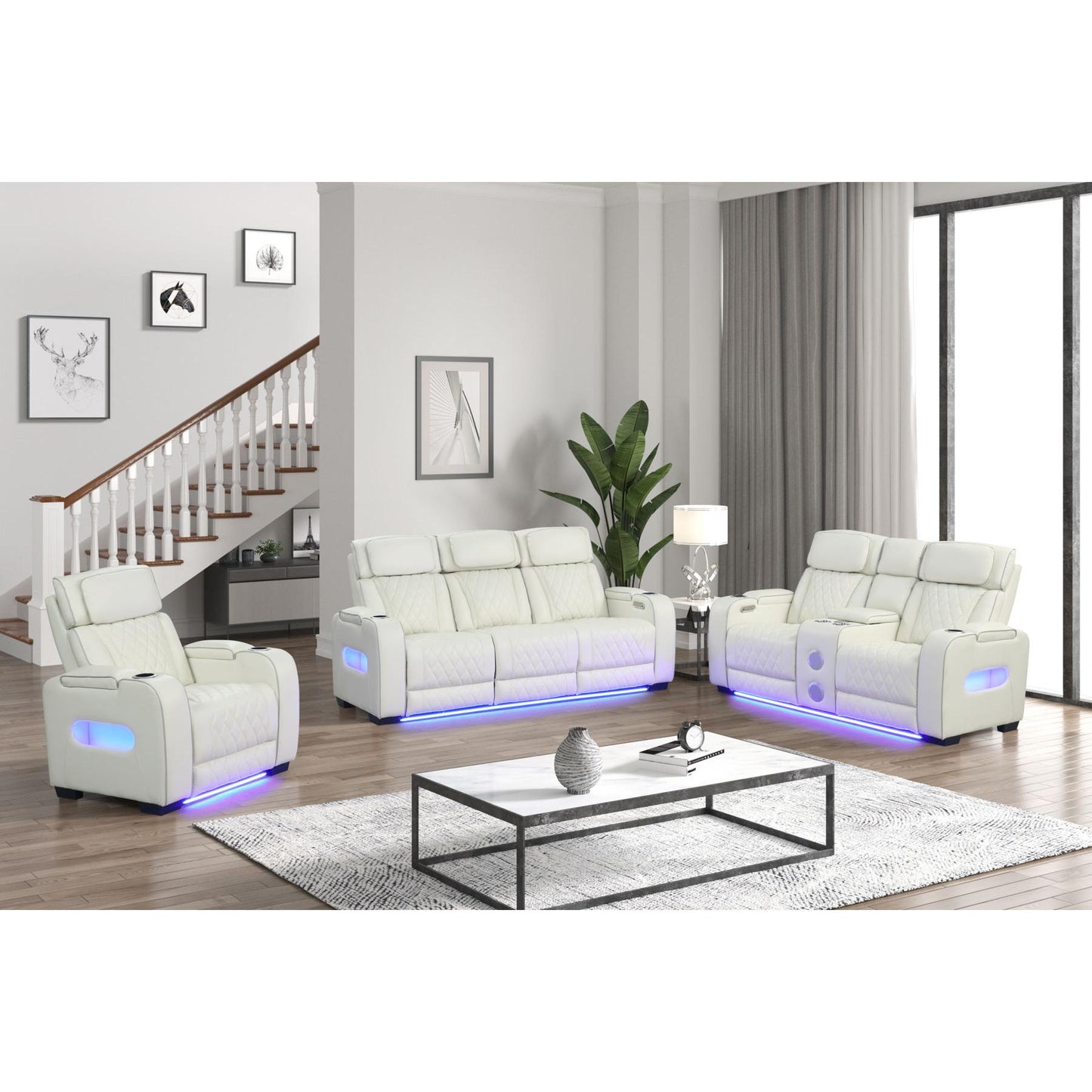 Generation Trade Titan 668190 Power Reclining Sofa - White IMAGE 2