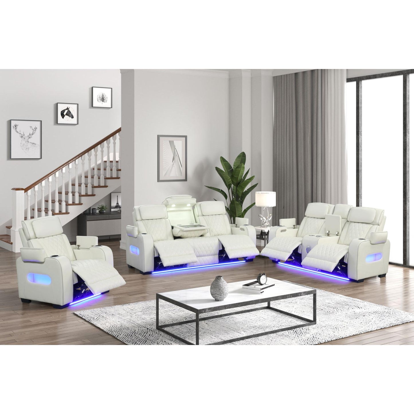 Generation Trade Titan 668190 Power Reclining Sofa - White IMAGE 3