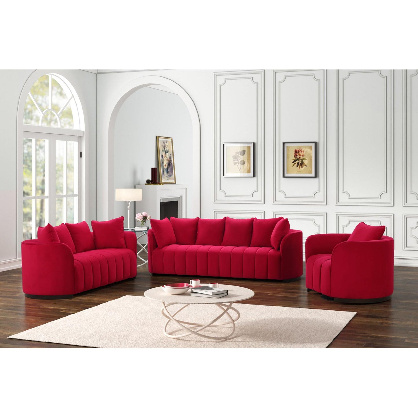 Generation Trade Vogue 503421 Loveseat - Red IMAGE 2