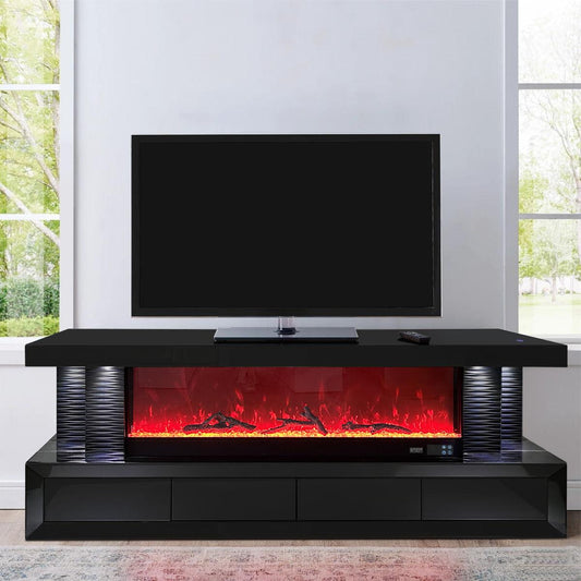 Generation Trade Linx 715209 TV Stand/ Fireplace - Black IMAGE 1
