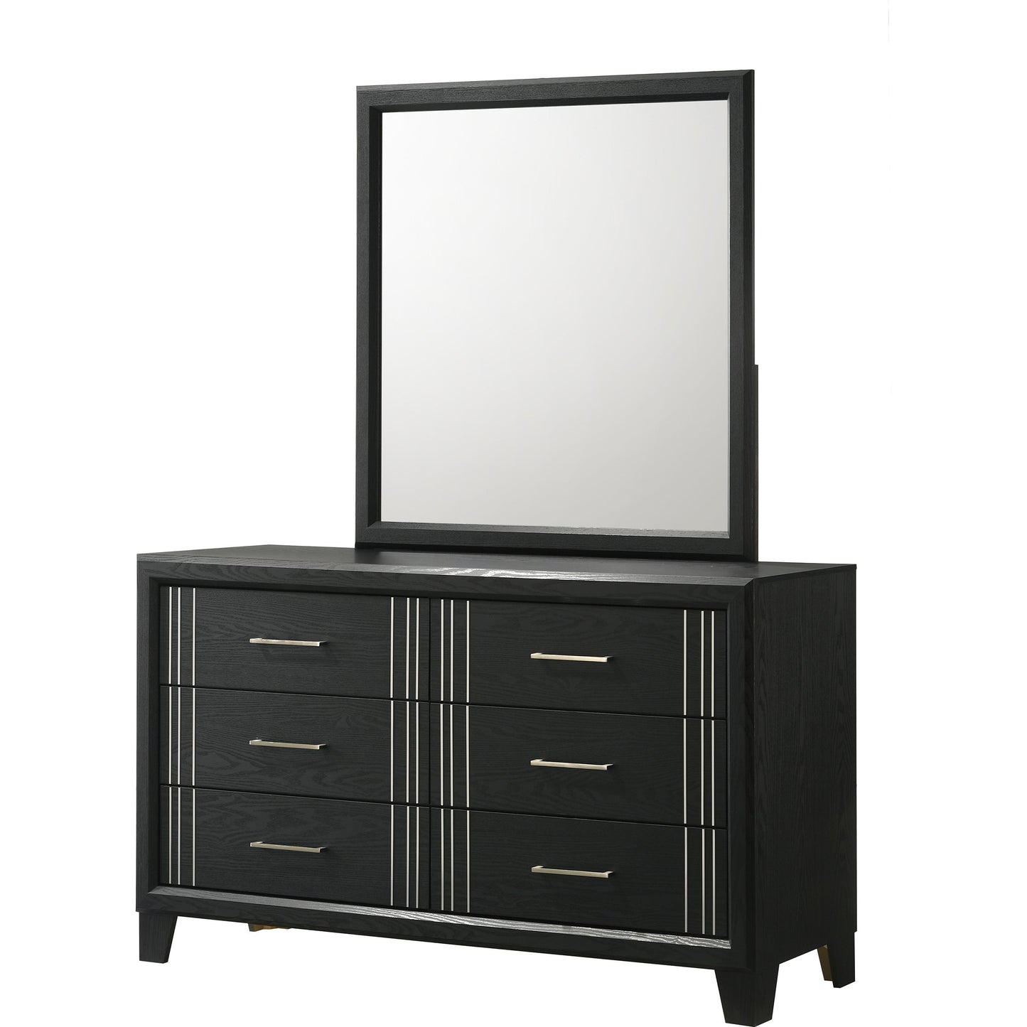 Crown Mark Charlie B9235-11 Dresser Mirror - Charcoal IMAGE 2