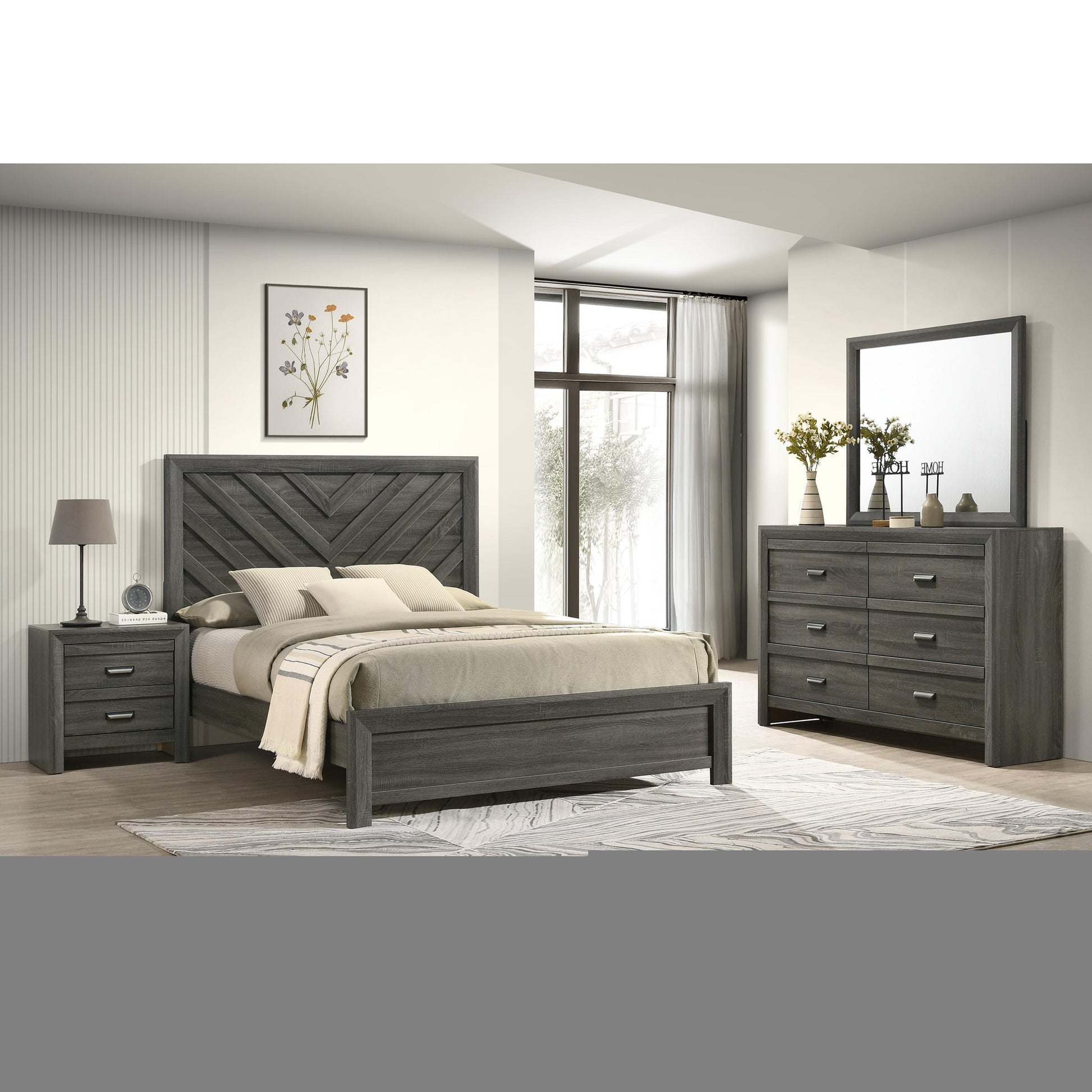 Crown Mark Valor B9335-Q Queen Bed - Grey IMAGE 4