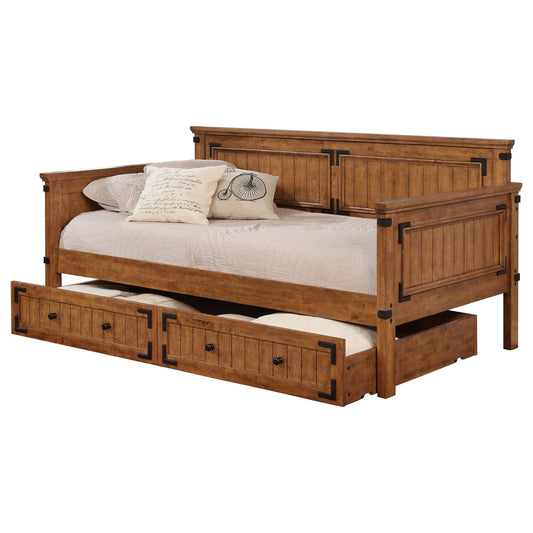 Coaster Furniture Oakdale 300675-SET Twin Daybed with Trundle - Rustic Honey IMAGE 1