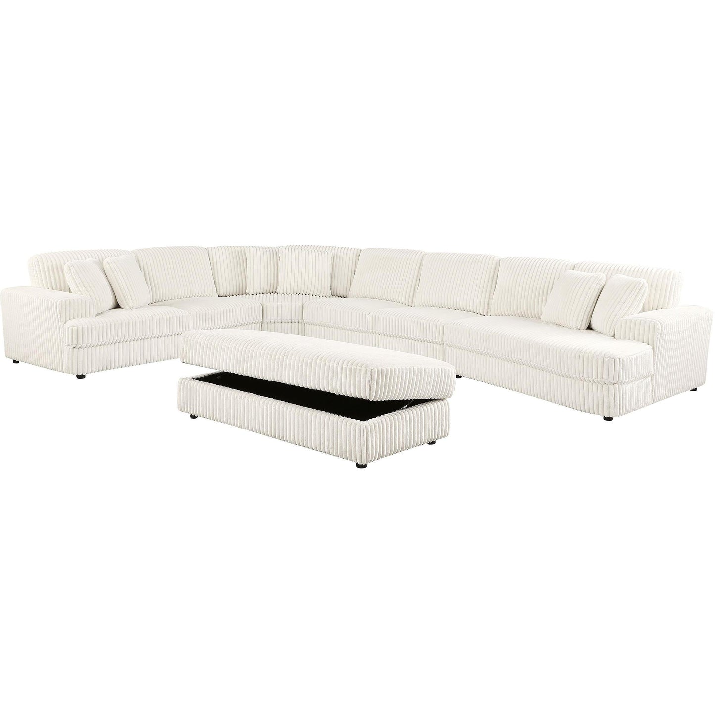 Coaster Furniture Emberson 508851-SET 5-piece Upholstered Modular Sectional Sofa - Ivory IMAGE 4