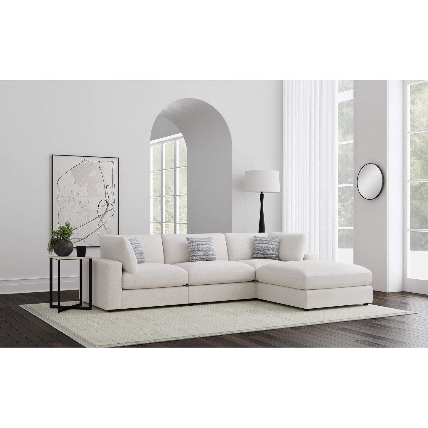 Coaster Furniture Serene 551321-SETB 4 pc Upholstered Modular Sectional - Beige IMAGE 2