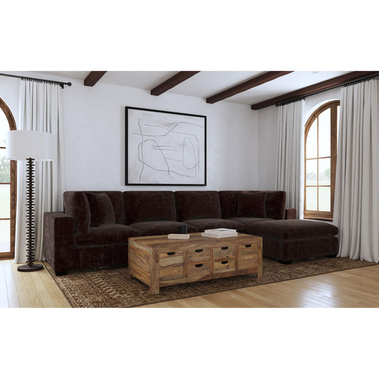 Coaster Furniture Lakeview 551464-SETB 5 pc Upholstered Modular Sectional Sofa - Dark Chocolate IMAGE 1