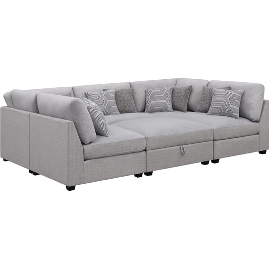Coaster Furniture Cambria 551511-S6A 6 pc Upholstered Modular Sectional - Grey IMAGE 1